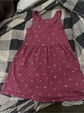 H&M Mauve Floral Sleeveless Tank Dress